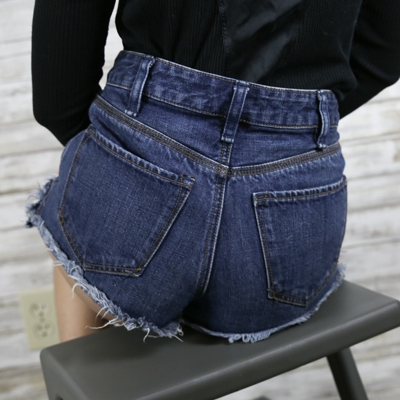 Free People Blue Jean High Waist Shorts sz 24 - Picture 4 of 8